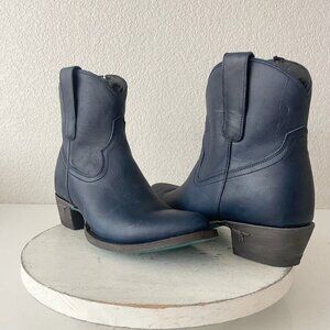 Lane PLAIN JANE Womens Cowboy Bootie 9 Midnight Navy Western Cowgirl Ankle Boot